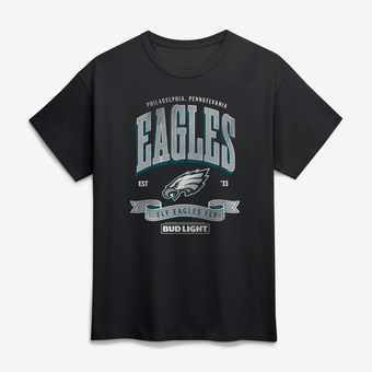 Men's Black Philadelphia Eagles Bud Light T-Shirt