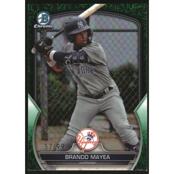 2023 Bowman Chrome Draft Green Grass Refractors #BDC66 Brando Mayea