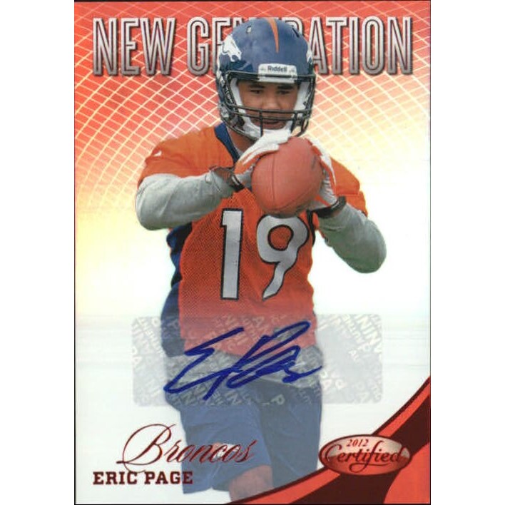 2012 Certified Mirror Red Signatures #314 Eric Page/350