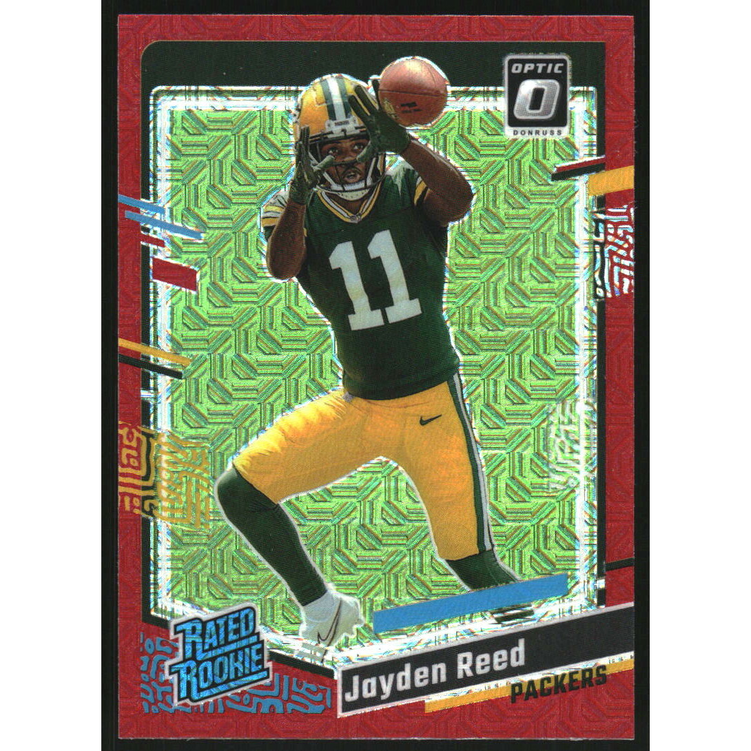 2023 Donruss Optic Red Mojo #239 Jayden Reed RR. rookie card picture