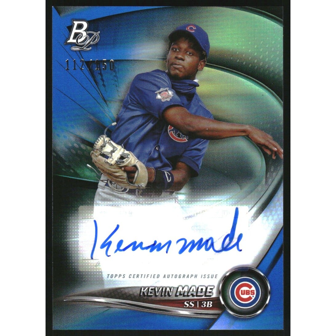 2022 Bowman Platinum Top Prospects Autographs Blue #TOP57 Kevin Made