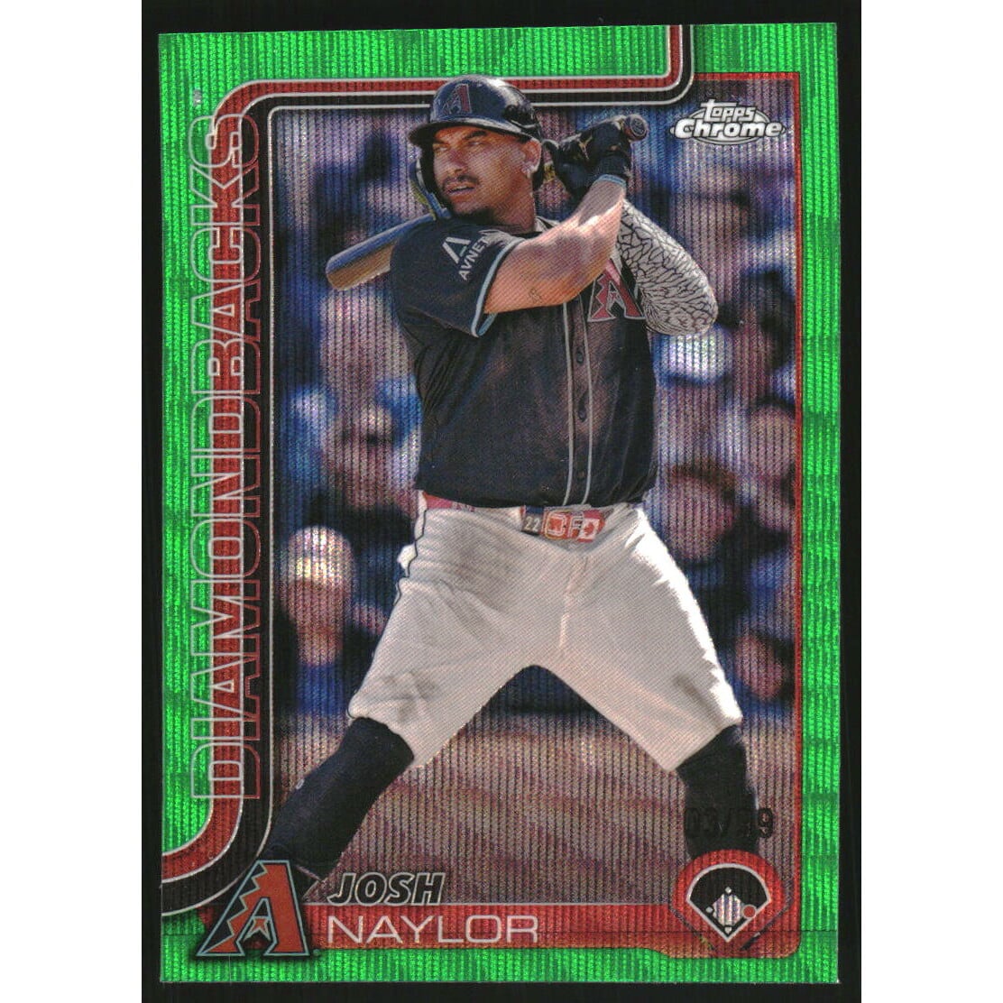 2025 Topps Chrome Green Wave Refractors #15 Josh Naylor