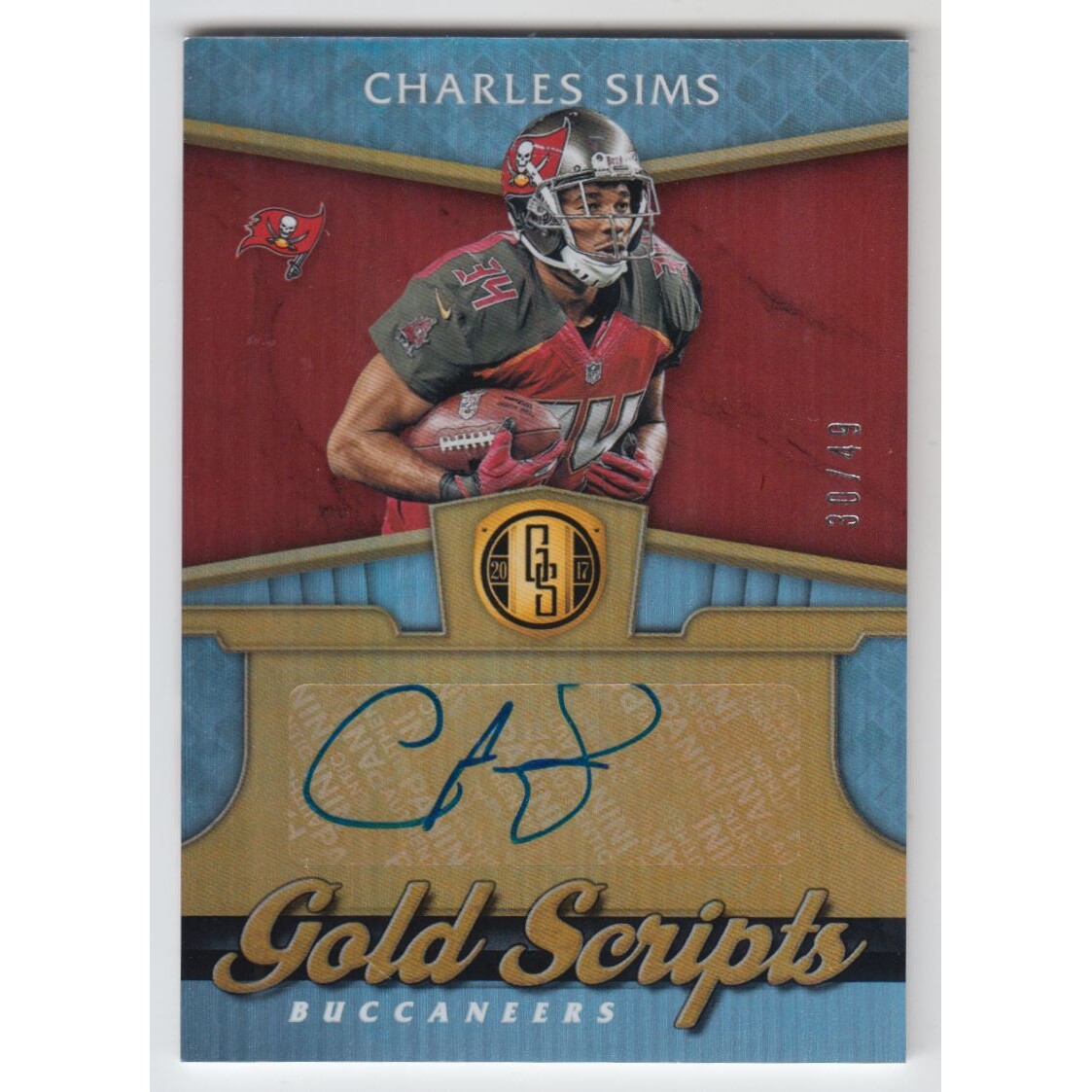 2017 Panini Gold Standard Gold Scripts Platinum #11 Charles Sims/49