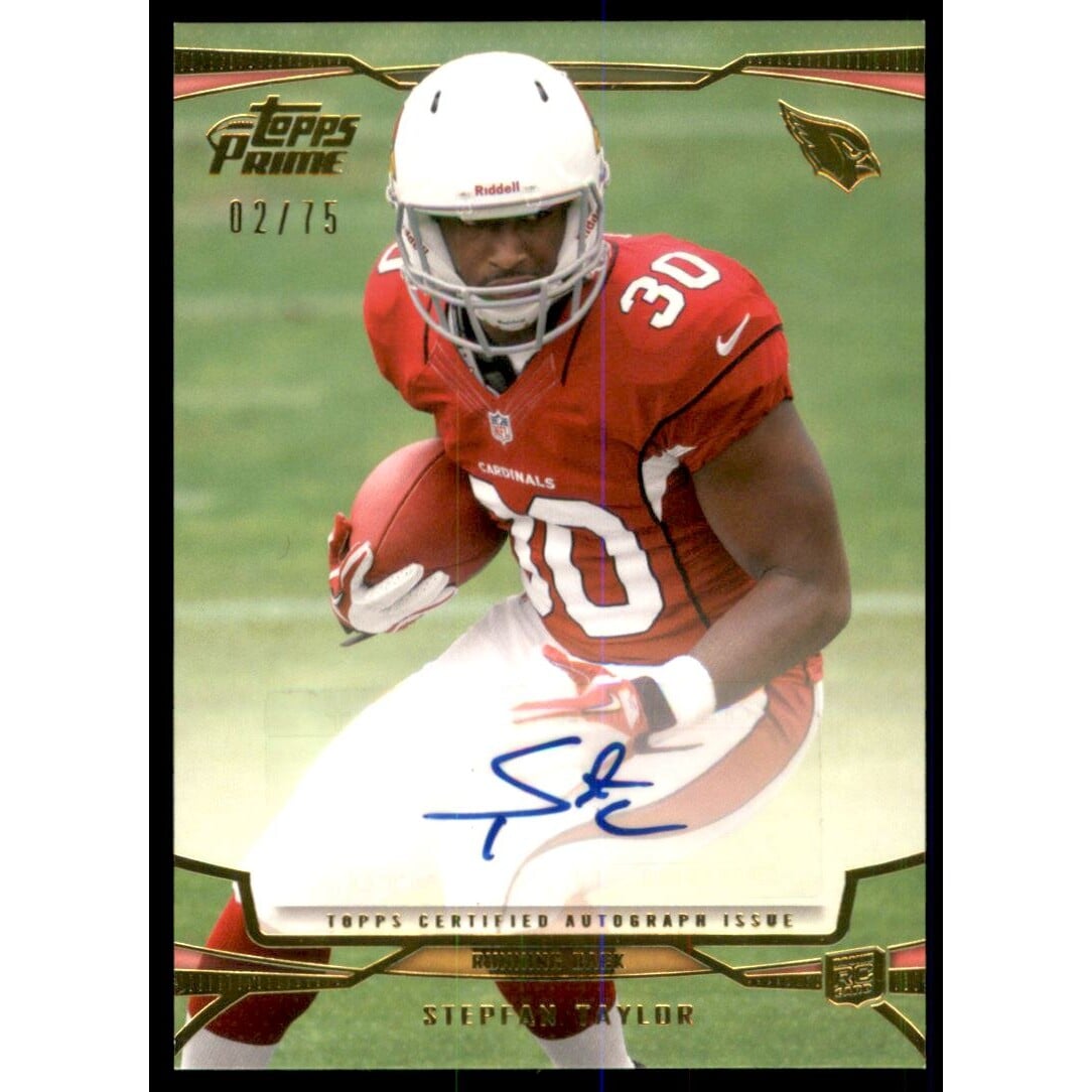 2013 Topps Prime Autographs Gold #103 Stepfan Taylor. rookie card picture