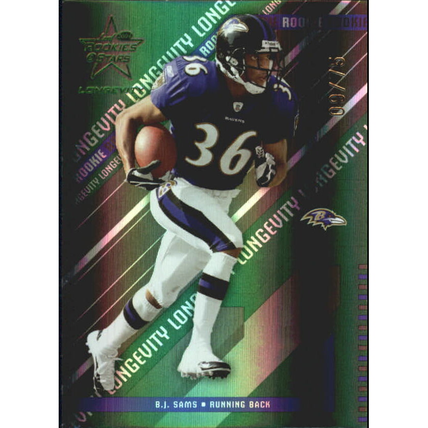 2004 Leaf Rookies and Stars Longevity Emerald #106 B.J. Sams
