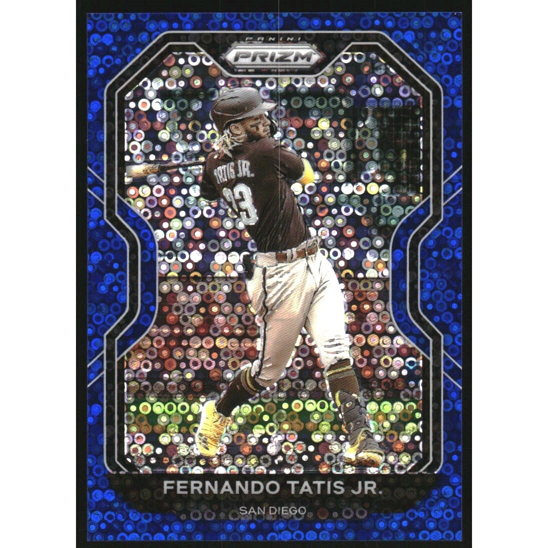 2021 Panini Prizm Prizms Blue Donut Circles #161 Fernando Tatis Jr.