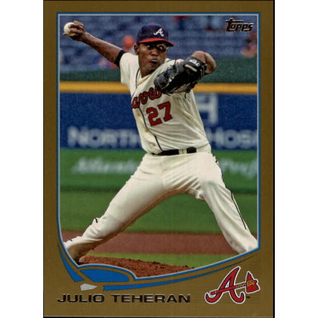 2013 Topps Mini Gold #576 Julio Teheran. rookie card picture