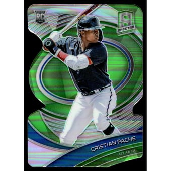 2021 Panini Spectra Neon Green Die Cut #140 Cristian Pache