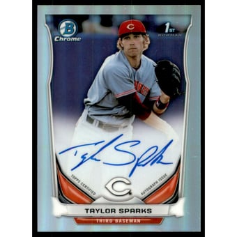 2014 Bowman Chrome Draft Draft Pick Autographs Refractors #BCATS Taylor Sparks