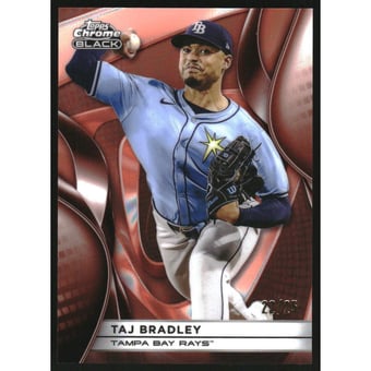 2025 Topps Chrome Black Orange Refractors #116 Taj Bradley