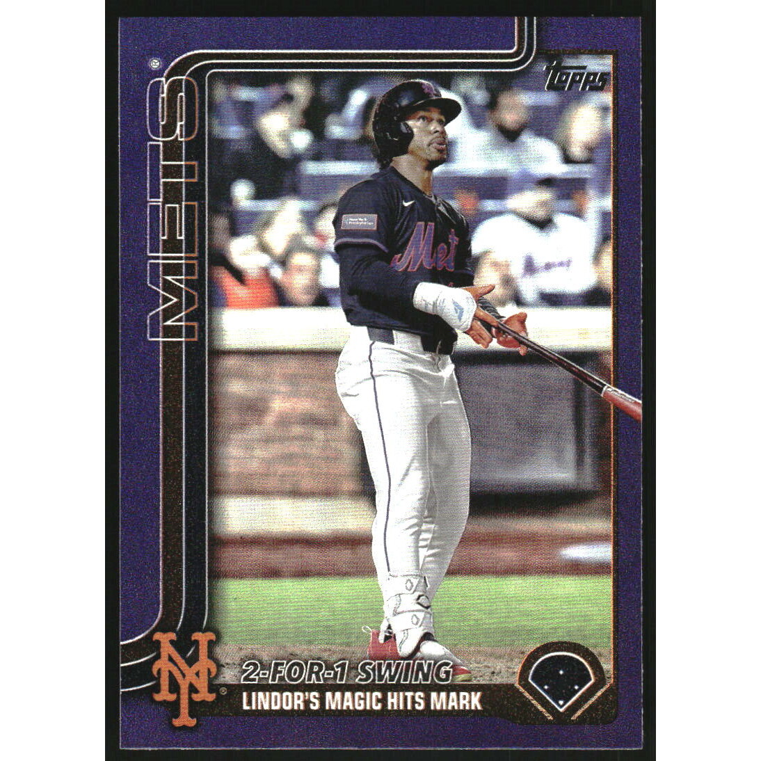 2025 Topps Update Purple Rainbow Foil #US290 Francisco Lindor HL. rookie card picture
