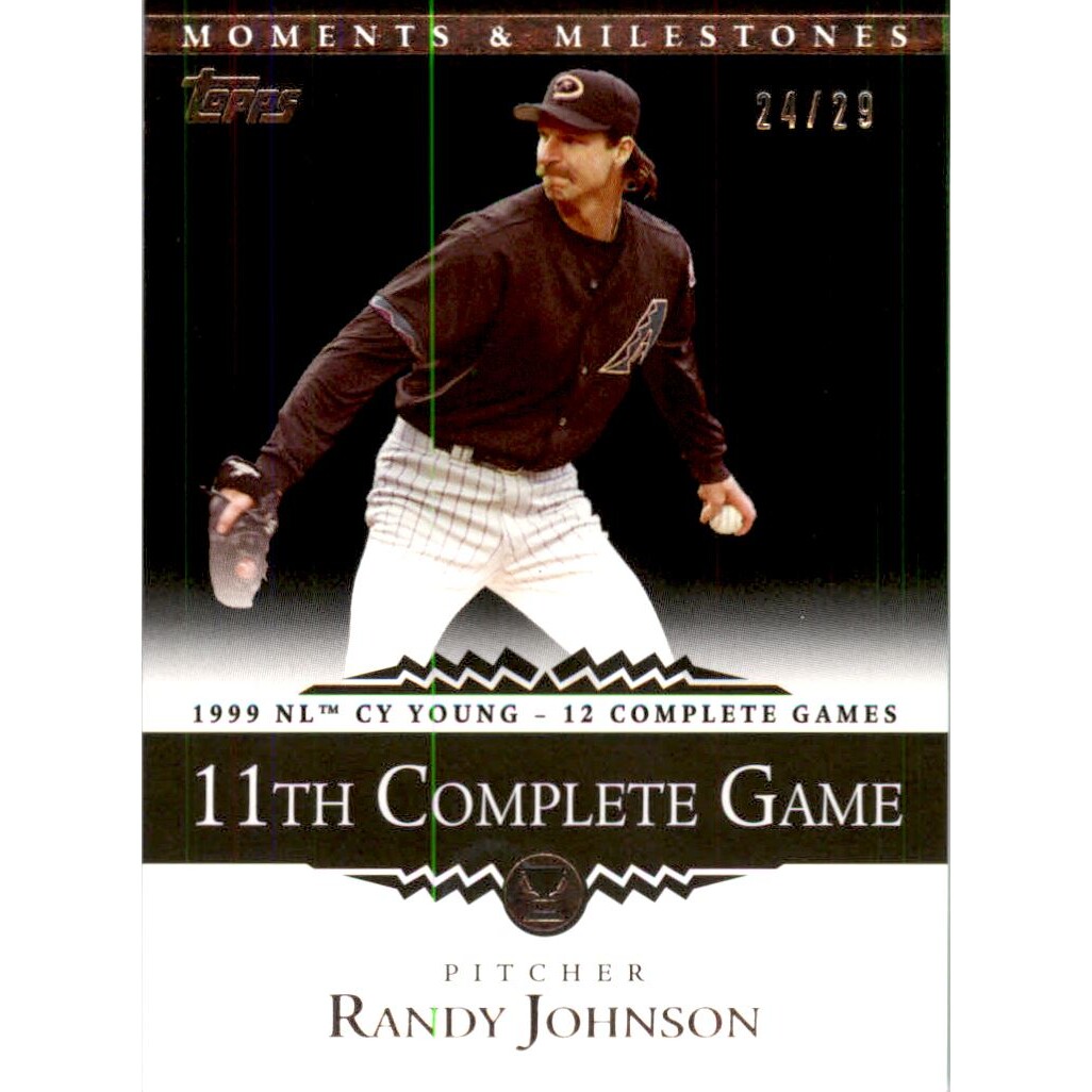 2007 Topps Moments and Milestones Black #56-11 Randy Johnson/CG 11. rookie card picture
