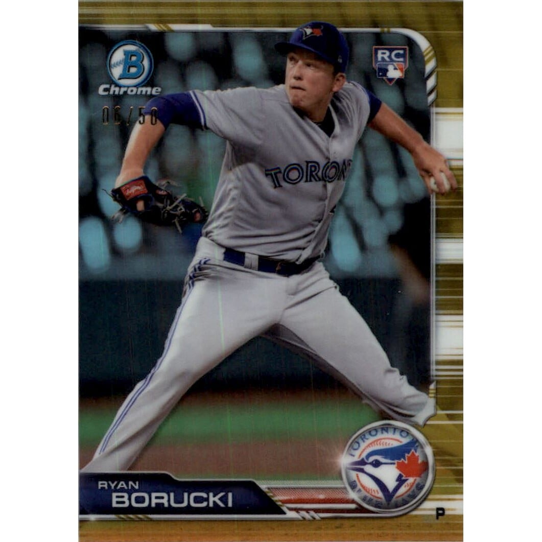 2019 Bowman Chrome Gold Refractors #37 Ryan Borucki. rookie card picture