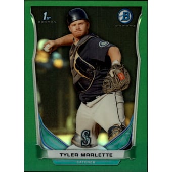 2014 Bowman Chrome Prospects Green Refractors #BCP108 Tyler Marlette