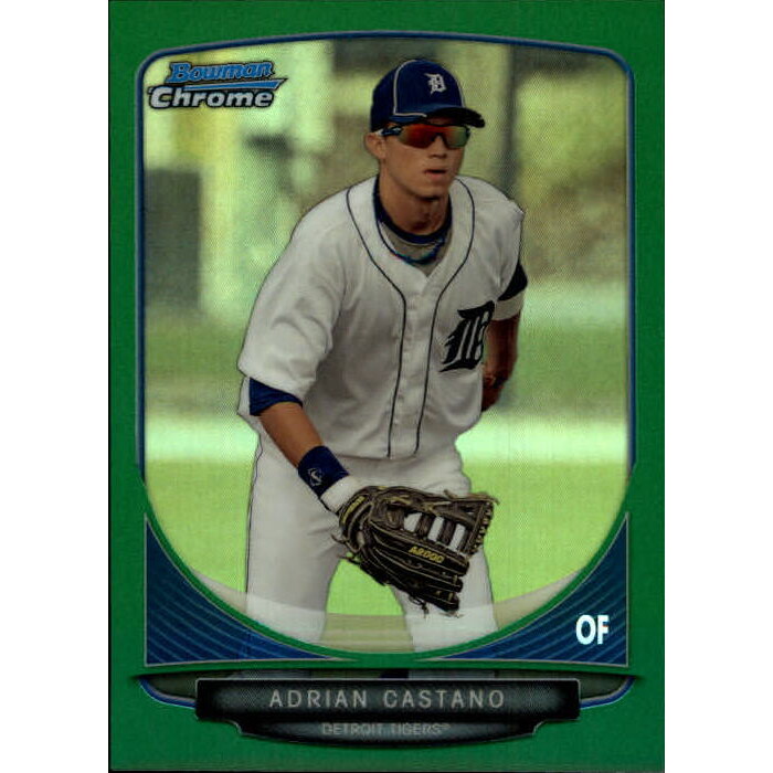 2013 Bowman Chrome Draft Draft Picks Green Refractors #BDPP123 Adrian Castano