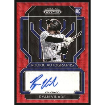 2022 Panini Prizm Rookie Autographs Prizms Red Wave #9 Ryan Vilade