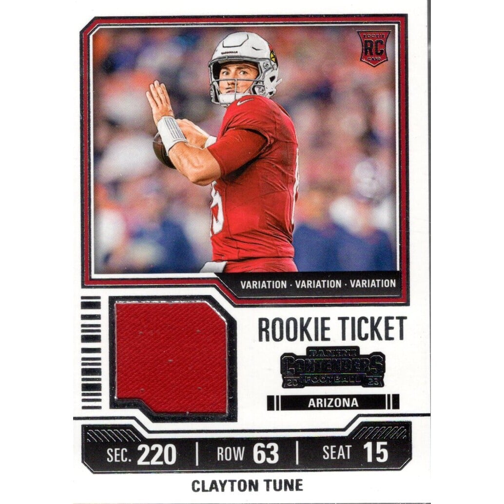 2023 Panini Contenders Rookie Ticket Swatches Variations #6 Clayton Tune. rookie card picture