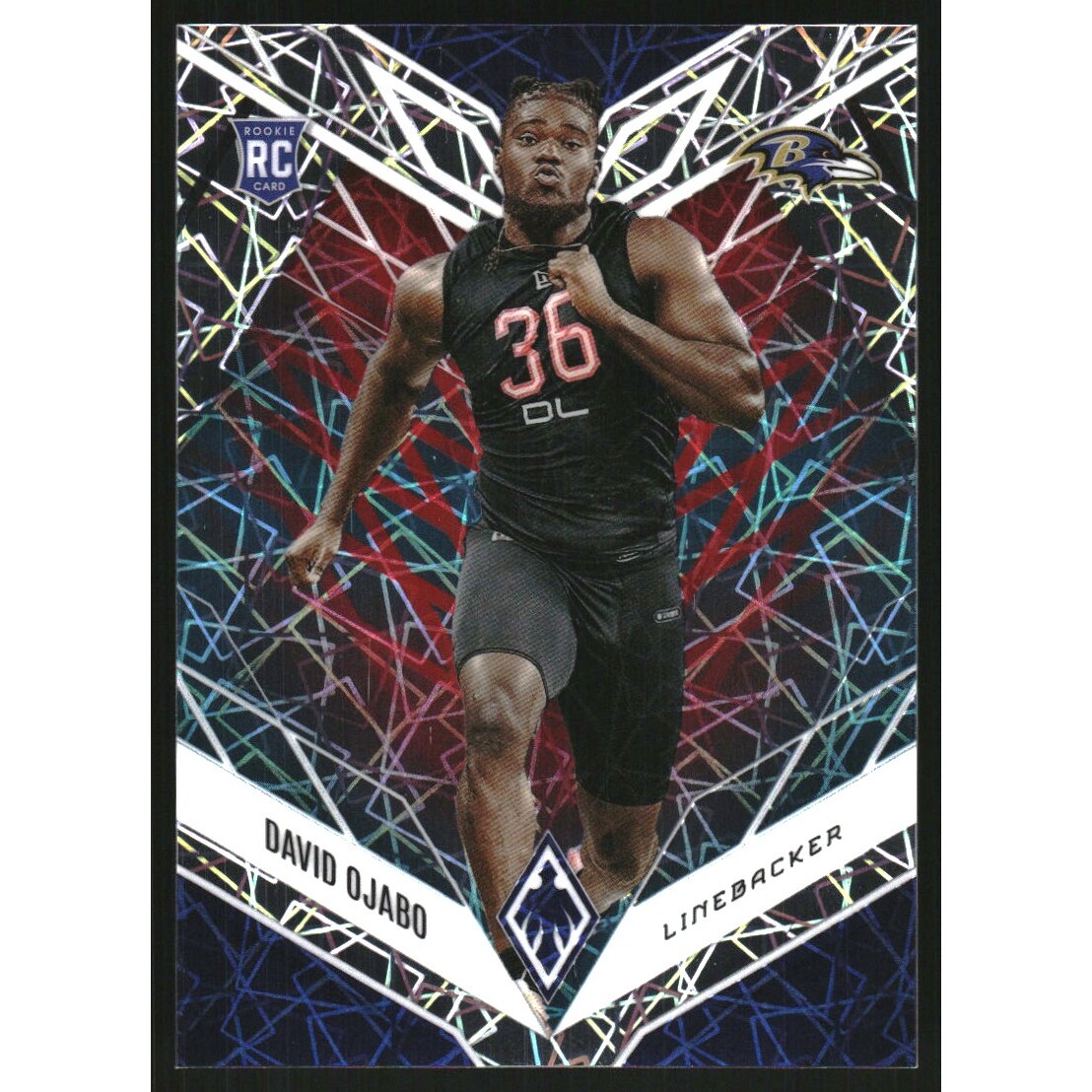 2022 Panini Phoenix Fire and Ice Lazer #180 David Ojabo. rookie card picture