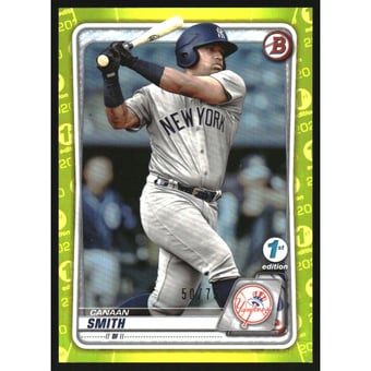 2020 Bowman 1st Edition Yellow Foil #BFE69 Canaan Smith