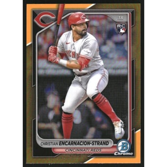 2024 Bowman Chrome Gold Refractors #91 Christian Encarnacion-Strand