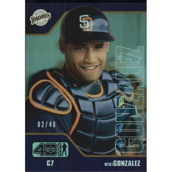 2002 Upper Deck 40-Man Electric Rainbow #843 Wiki Gonzalez