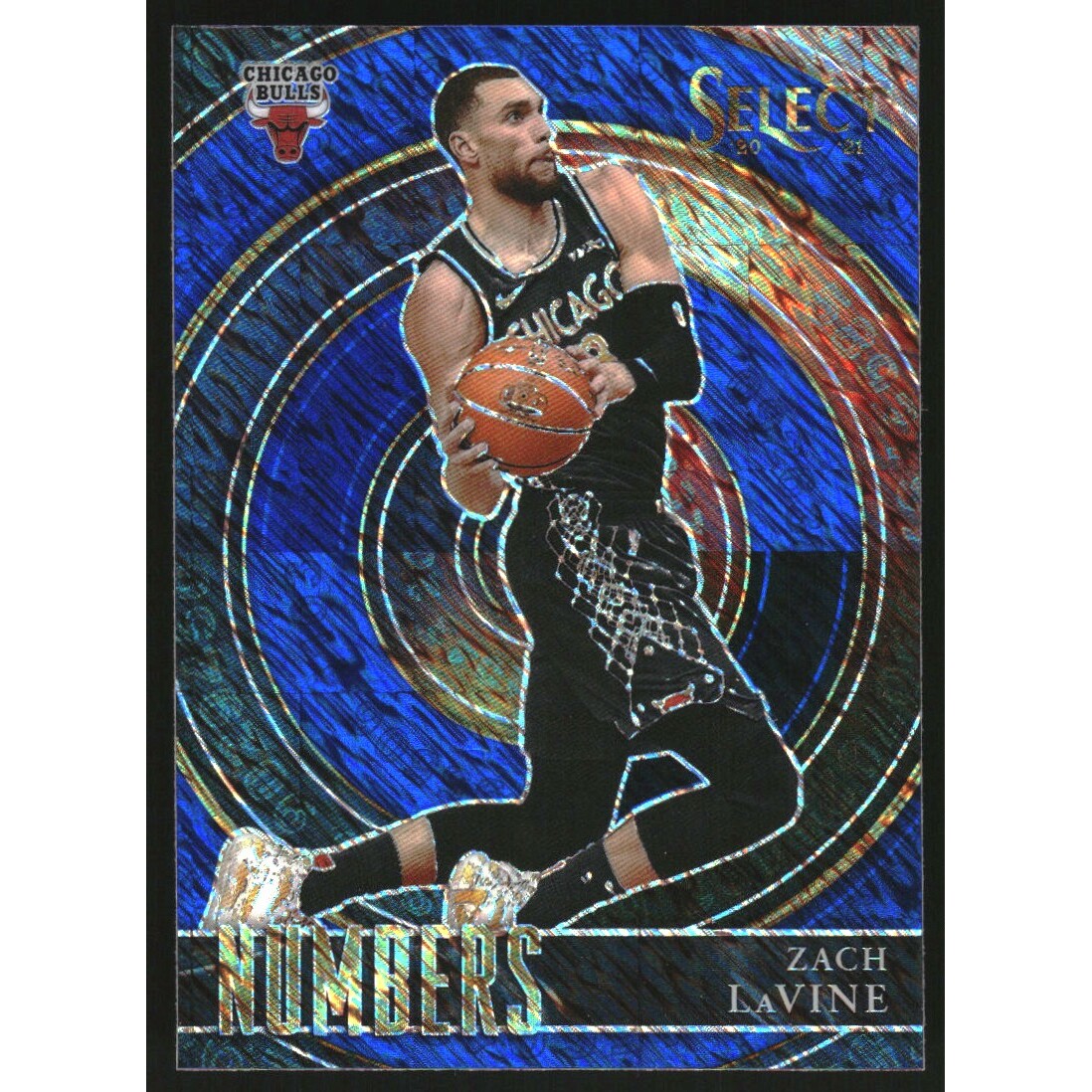 2020-21 Select Numbers Prizms Blue #34 Zach LaVine