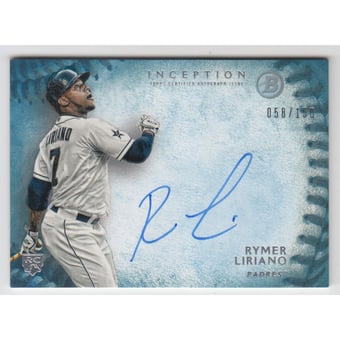 2015 Bowman Inception Rookie Autographs Blue #RARL Rymer Liriano