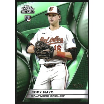 2025 Topps Chrome Black Green Refractors #27 Coby Mayo