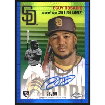 2023 Topps Chrome Platinum Anniversary Autographs Blue Prism Refractors #CPAERO Eguy Rosario
