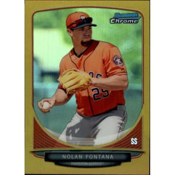 2013 Bowman Chrome Mini Gold Refractors #86 Nolan Fontana