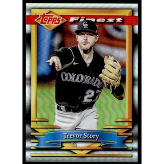 2021 Finest Flashbacks Refractors #13 Trevor Story