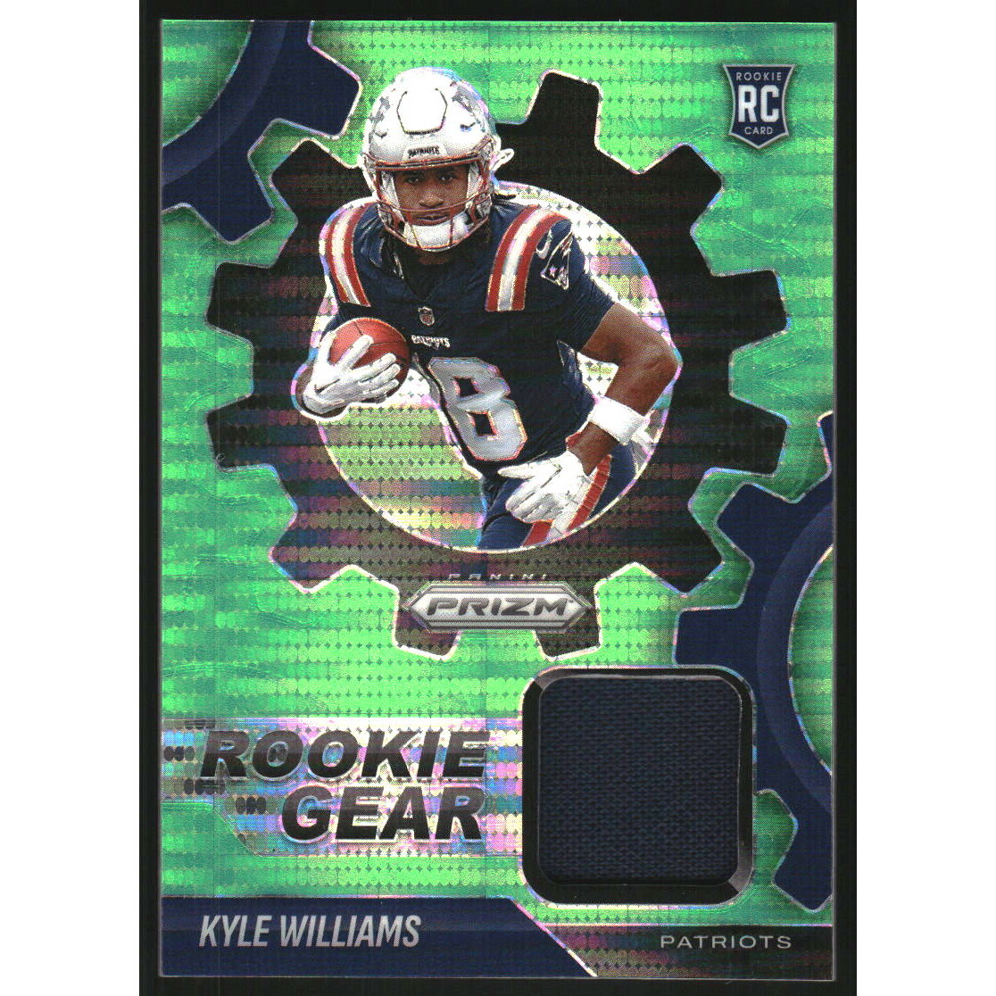 2025 Panini Prizm Rookie Gear Neon Green Pulsar #34 Kyle Williams