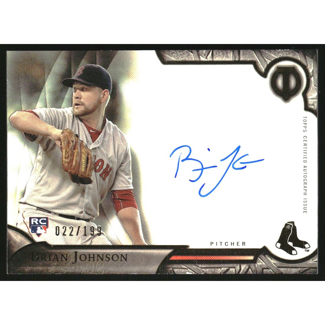 2016 Topps Tribute Autographs #TABJ Brian Johnson/199. rookie card picture