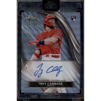 2024 Topps Chrome Black Autographs Refractors #CBATC Trey Cabbage