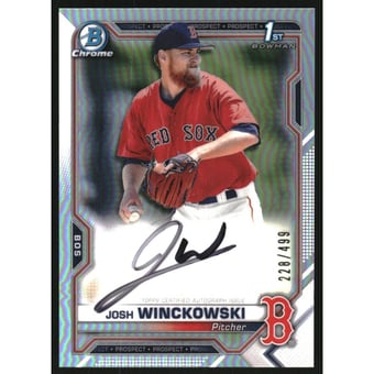 2021 Bowman Chrome Prospect Autographs Refractors #CPAJWI Josh Winckowski