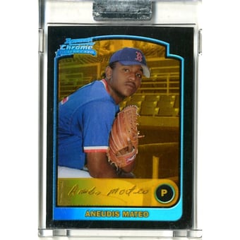 2003 Bowman Chrome Gold Refractors #258 Aneudis Mateo