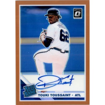 2019 Donruss Optic Rated Rookies Signatures Orange #45 Touki Toussaint/99