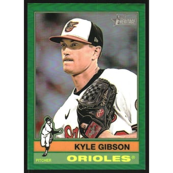 2025 Topps Heritage Chrome Green Refractors #699 Kyle Gibson