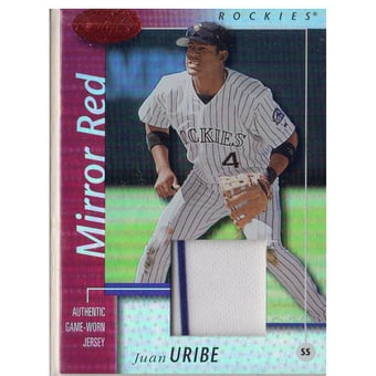 2002 Leaf Certified Mirror Red #4 Juan Uribe Jsy