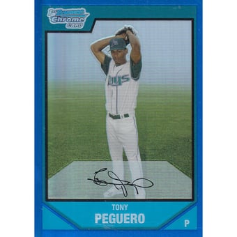 2007 Bowman Chrome Prospects Blue Refractors #BC72 Tony Peguero