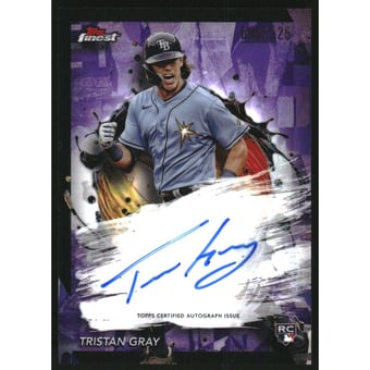 2024 Finest Autographs Purple Refractors #FATGR Tristan Gray
