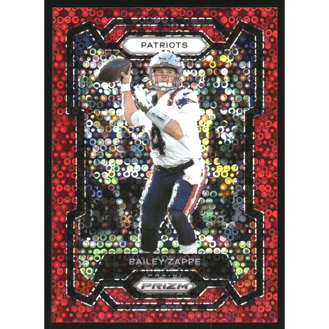 2023 Panini Prizm Prizms No Huddle Red #200 Bailey Zappe