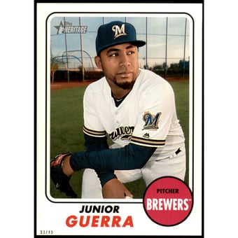2017 Topps Heritage 5x7 #530 Junior Guerra