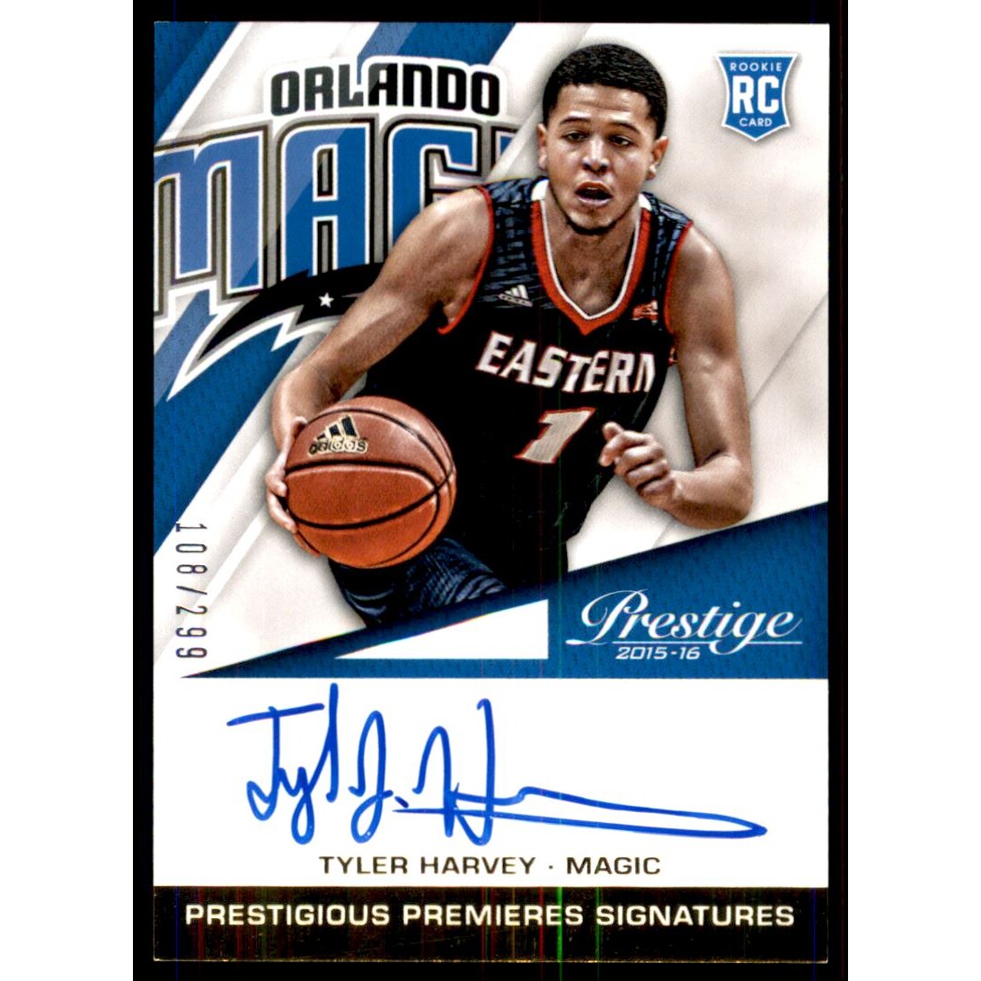 2015-16 Prestige Prestigious Premieres Signatures #42 Tyler Harvey