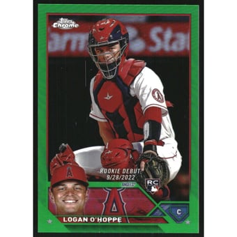 2023 Topps Chrome Update Green Refractors #USC62 Logan O'Hoppe