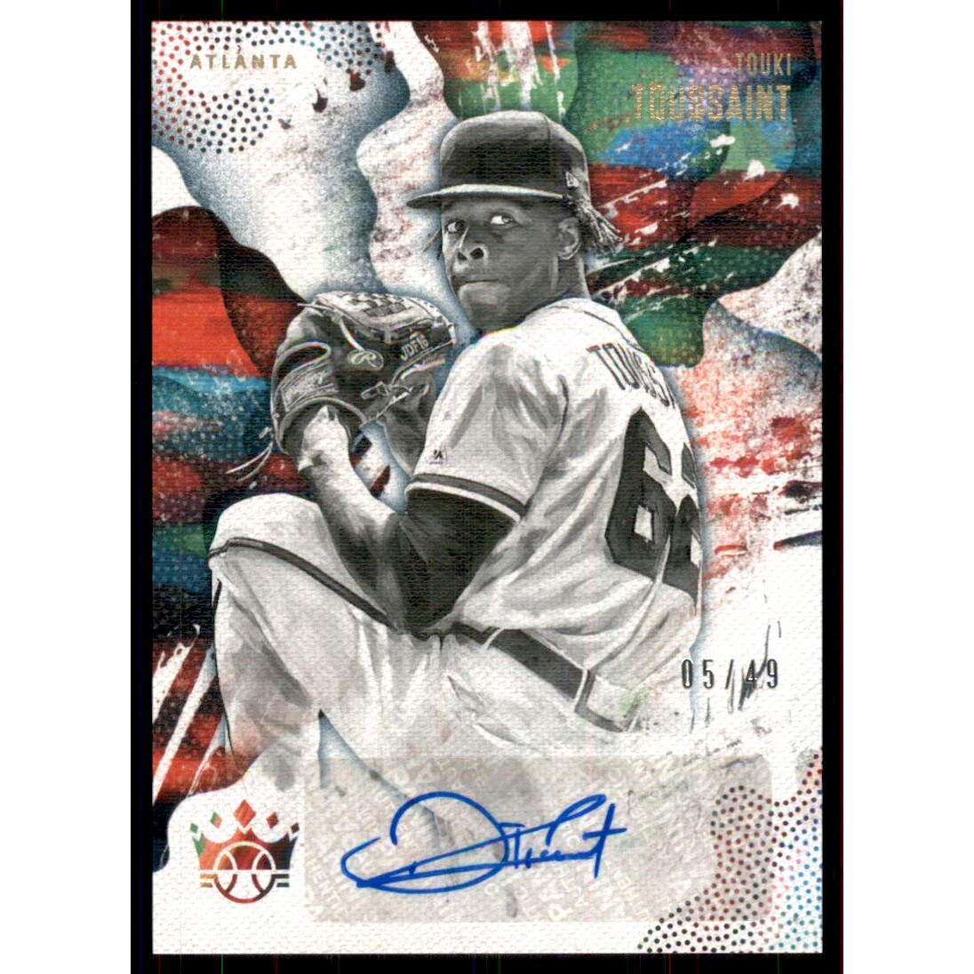 2019 Diamond Kings DK Signatures Holo Gold #49 Touki Toussaint/49