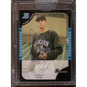 2006 Bowman Originals Buyback Autographs #210 Chaz Roe 05 BDP/774 F