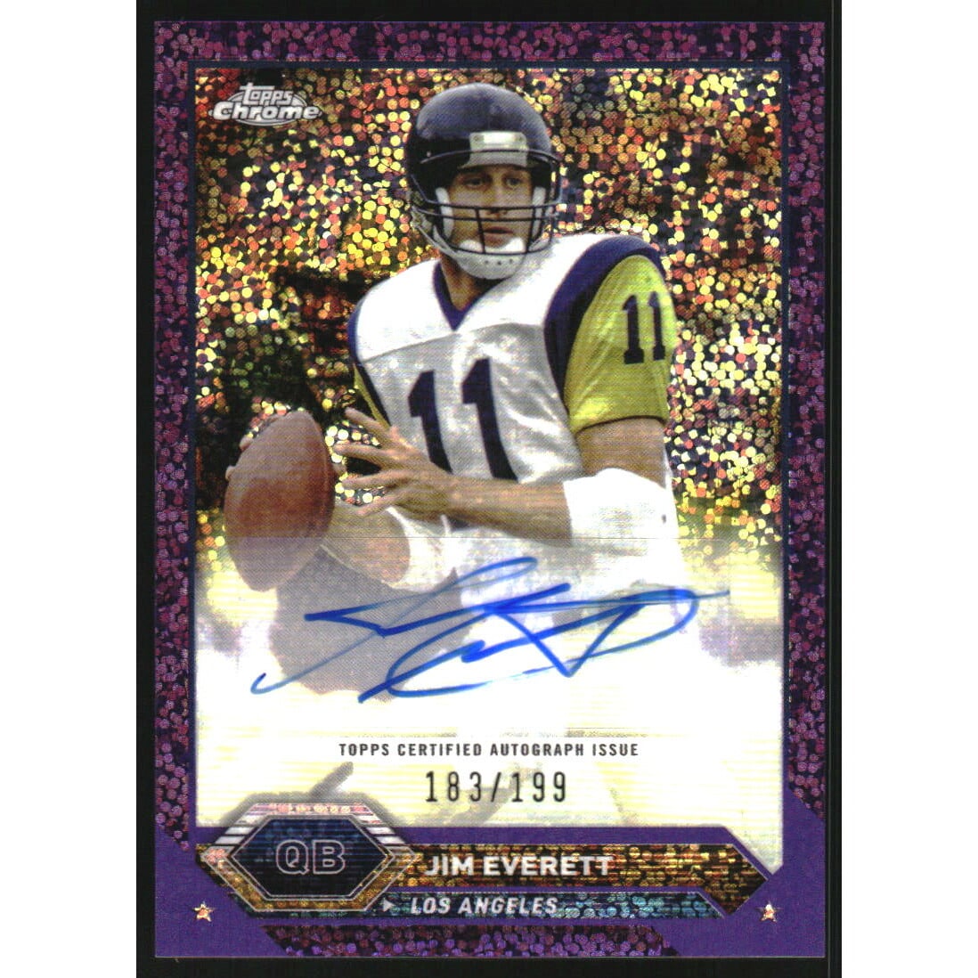 2023 Topps Composite Chrome Autographs Purple Speckle Refractors #TCAJEV Jim Everett. rookie card picture