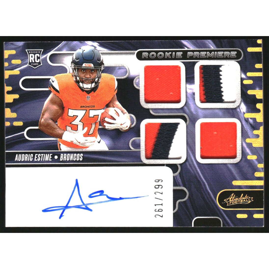 2024 Absolute Rookie Premiere Materials Autographs Quad #222 Audric Estime