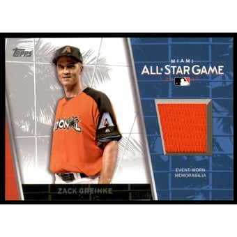 2017 Topps Update All Star Stitches #ASRZG Zack Greinke